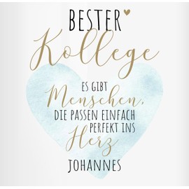 Money Box – Colleagues – Bester Kollege es gibt Menschen die passen einfach perfekt ins Herz I Best Colleague Gift with Name Best Work Colleague Gift for Work Colleague – One Size – White