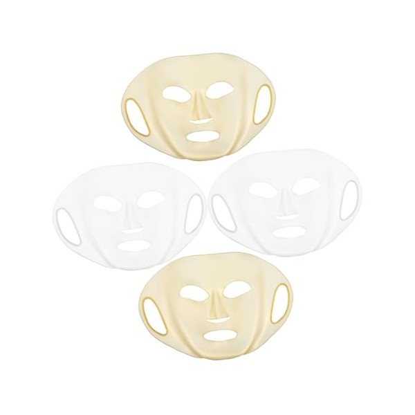4pcs Reusable Silicone Face Mask Covers for Enhanced Nutrient Absorption