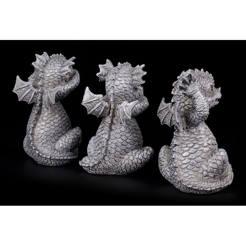 Cute Dragon Figures Set of 3 – See Nothing Evil