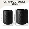 MIAMIO – Kitchen Utensil Holder Ceramic/Kitchen Organizer Set, Farmhouse Decor
