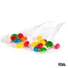 LSR LORESO 250 Pcs Mini Appetizer Wave Spoon - Clear