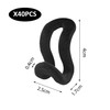 FDGGT 40pcs Black Coat Hanger Hooks Mini Hooks Non-Slip Flocking