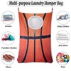 Bardic Hanging Laundry Bag, Space Saving Large Capacity Rectangular Hamper