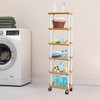 Beyeutao 6 Tier Slim Storage Cart with Wheels Rolling Cart
