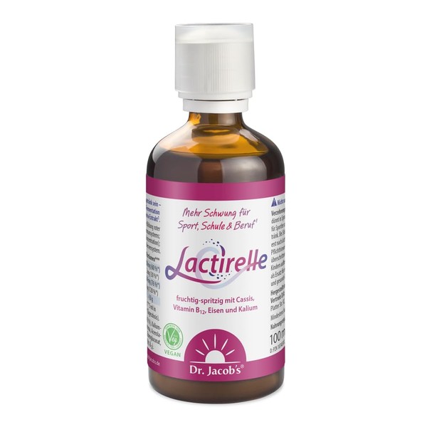 Dr. Jacob's Lactirelle 100 ml bottle I for energy metabolism (1), concentration (2), nerves (3) and immune system (1) I ideal for athletes and children I with iron, potassium and vitamin B1 and B12