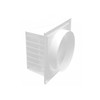 H&C VENT Rectangular Ventilation Grille with Backflow Flap, Plastic Weather