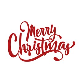 Merry Christmas Script Decal Vinyl Sticker Auto Car Truck Wall Laptop | Red | 5.5" x 3"