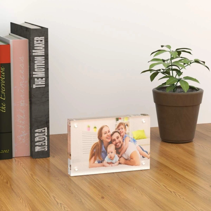 Kuahome 12 Pack Acrylic Picture Photo Frame Magnetic 4x6 Clear