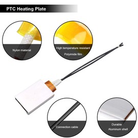 Youmile 4 pcs PTC Heating Element Heating plate electric heating core constant temperature heating plate AC/DC 5V/180℃/4~9W Aluminum shell with PD/QC adjustable voltage decoy module