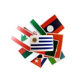 QTAOEIONG 4 Pcs Uruguay Flag Decal Adhesive Stickers Self Adhesive Sticker