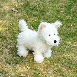 Apricot Lamb Cute Toys Plush White West Highland Dog Puppy Stuffed Animal Soft Cuddly Perfect for Kids 10.6 Inches