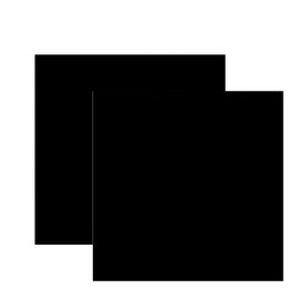 moonwood Calligraphy Underlay, 19.7 x 19.7 inches (50 x 50 cm), Set of 2, Calligraphy Shigraphy, Black, Thickness 0.08 inches (2 mm) x 19.7 inches (50 x 50 cm)