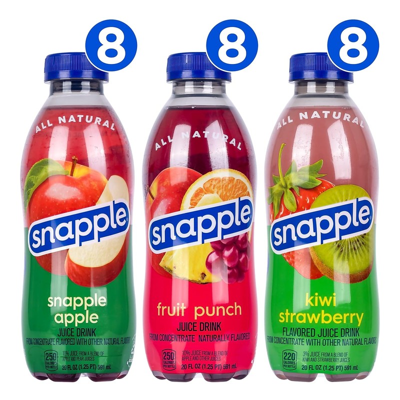 Snapple Juice Drink Variety Pack, 20 oz., 24/Pack (26001)