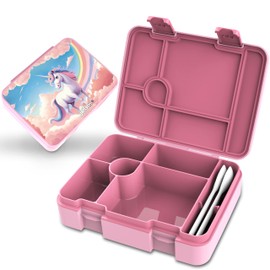 Jarlson® Children's Lunch Box with Compartments | Lunch Box BPA Free | Bento Box Leak-Proof | Snack Box | Lunch Box for Nursery and School | Includes Cutlery - 1400 ml | Lumi (Extra Large)