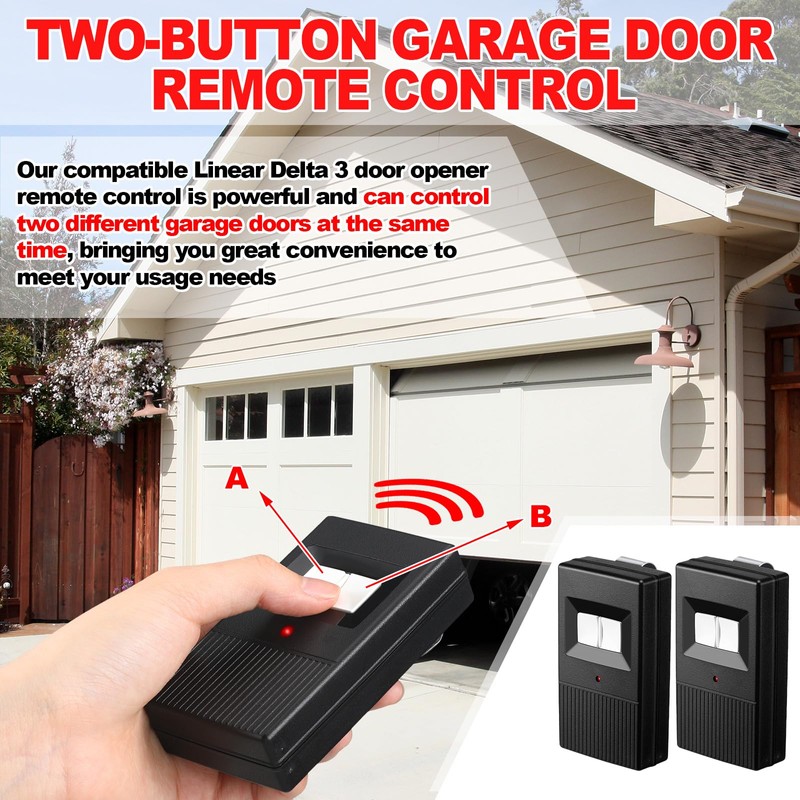 Kingdder 2 Pcs 8 Dip Switch Garage Door Remote Two