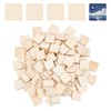 nbeads Pack of 300 2.45 x 2.45 cm Square Unfinished Wooden Pieces, Blank Natural Wood Craft Supplies Pyrography Ornaments with Round Corner for Painting DIY Carving Props Wedding Christmas Decoration
