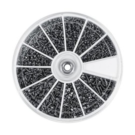 VOBOR Nuts and Bolts Set, Mini Bolt Kit - Mini Bolts 600pcs Mini Nuts Bolts Assortment Kit 12 Types Screws Nut Set with Nut Bolt Organizer M1 M1.2 M1.4 M1.6 for Electronics Machine, Watches Glassess