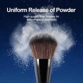 Loose Powder Brush for a Flawless Finish Ultra-Soft High-Density Vegan Bristles for Even Application of Setting Powder, Mineral and Finishing Powder