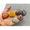 Jet International Engraved Reiki Chakra Stones with Chakra Case Set