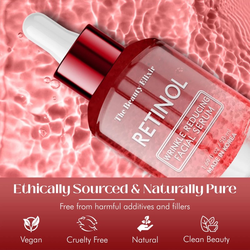 The Beauty Elixir Korean Retinol Serum Anti Aging Skin Care