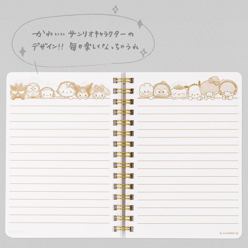 Yamano Shigyo 412371 Sanrio Characters Ring Notebook, A6