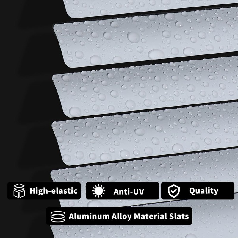 HIDODO Aluminum Mini Blinds for Windows Cordless Horizontal Window Blinds,