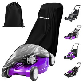 Outdoors Lawn Mower Cover,Heavy Duty Storage Bag For Push Mower Cover,Polyester Oxford With Drawstring Lawnmower Cover Waterproof Outdoor,UV,Dust,Wind,Snow