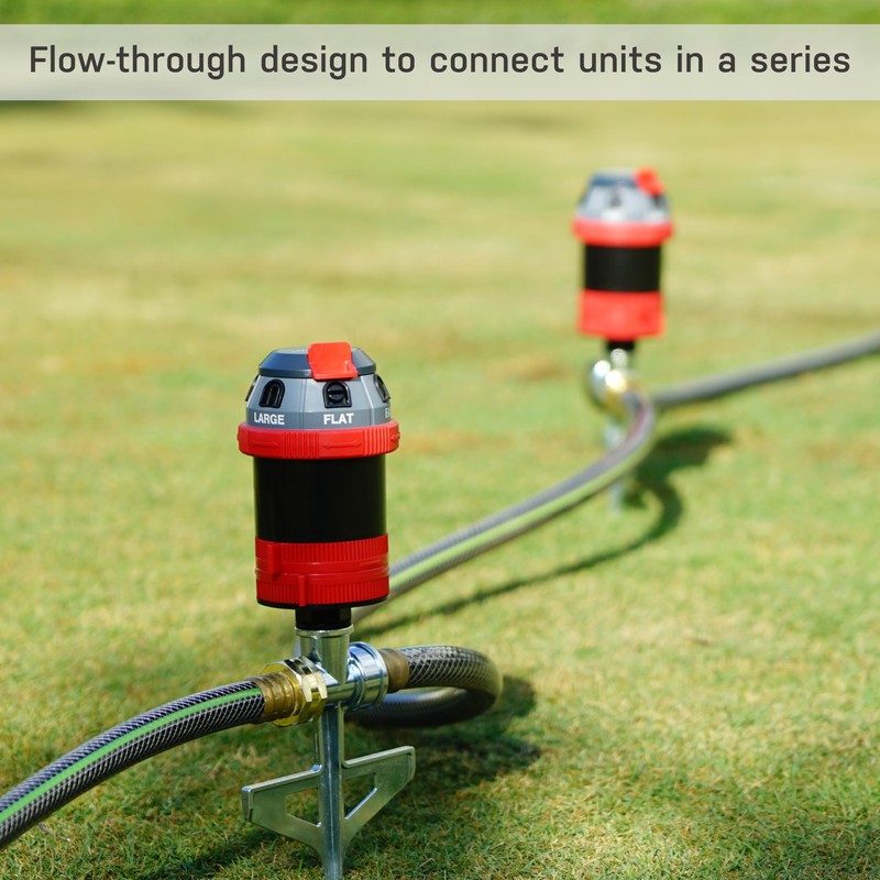 Eden 94144 6-Pattern Rotary Gear Drive Sprinkler with Step Spike