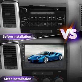 Vratzn Android 13 Car Radio Stereo for Toyota Tundra 2007-2013 Toyota Sequoia 2008-2018 with Wireless Carplay Android Auto 10-inch Touch Screen Head Unit