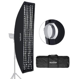 Godox 30cm x 120cm 12.5"x 47" Strip Beehive Honeycomb Grid Softbox Bowens Mount for Godox Flash Light and Other Studio Flash Light