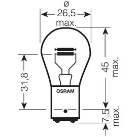 Osram 7225-02B Bulb, Brake-/Taillight