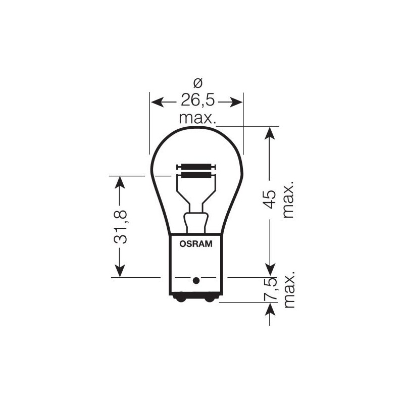 Osram 7225-02B Bulb, Brake-/Taillight