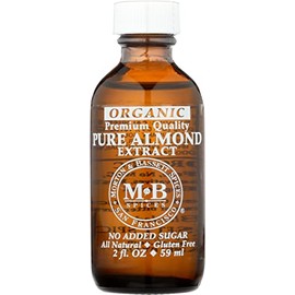 Morton & Bassett Organic Pure Almond Extract, Sugar Free, All Natural, 2 Fluid Ounces (Pack Of 3)