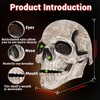 Kurmingary Scary Skull Mask with Moving Jaw, Creepy Latex Skeleton