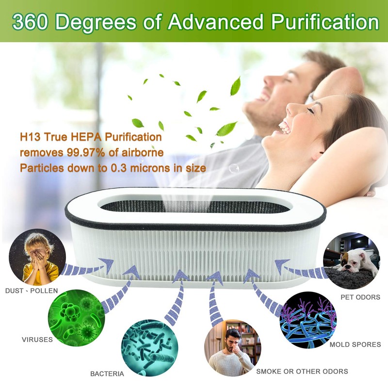 Flintar RP-AP068 Replacement Filter, Compatible with RENPHO Compact Air Purifier