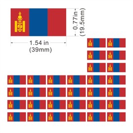 Womaha 30 Sheets Temporary Mongolia Flag Tattoos for Kids Adults Fans Fake Face Tattoo Stickers