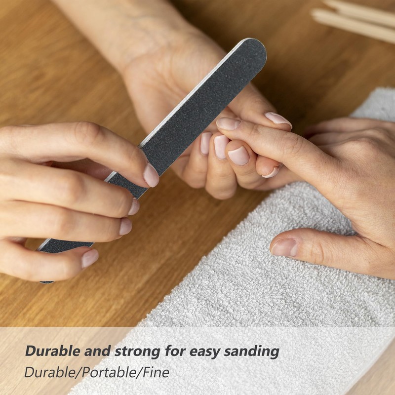 SKYPIA 4 Pack Black Nail File 100/180 Grit and Purple