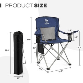 Aurorafy Folding Camping Chairs, Portable Outdoor Beach Chair for Adults with Carry Bag & Cup Holder, Foldable Lawn Chair with Mesh Backrest for Camp Fishing Hiking Travel Picnic Sports, Multi-Color