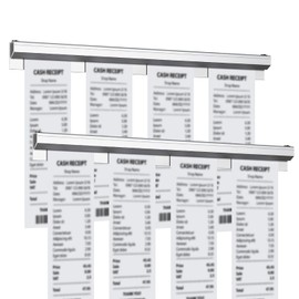 Halter für Notizzettel, 2 Stück Auftragsklemme aus Aluminium, 30 cm, haftender Halter für Restaurant, Organizer für Dokumente, Bestellungen, Karten, Quittungen, Küche, Bar