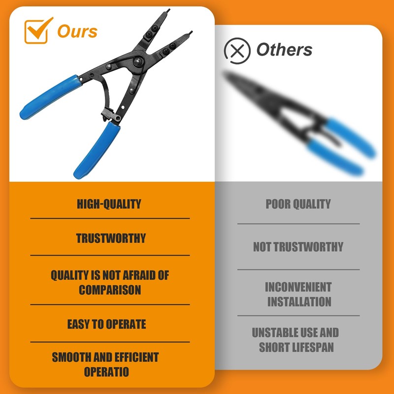 Upgraded 38700 Spindle Snap Ring Pliers Compatible with Ford SD