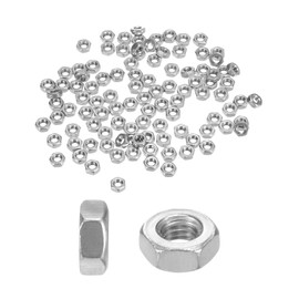 Suneke 1-1/8-7 UNC Hex Nuts, 304 Stainless Steel Standard Nuts 2 PCS Silver Anti-Corrosion Fasteners for Machinery & Furniture