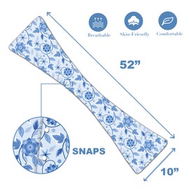 EpoBob 2 Pack Women Bib Dining Scarf, Washable Soft Food Clothing Protectors, Adult Bibs for Women, Reusable Dining Mouth Towel Scarf Bib for Adults, Boho, Flower