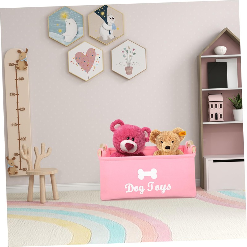 Beavorty Collection Box Pet Toy Organizer Felt Storage Case for
