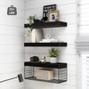 QEEIG Bathroom Shelves Over Toilet - Wall Mounted Floating Shelves