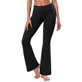 BUBBLELIME 29"/31"/33"/35" 4 Styles Women's Bootcut Yoga Pants Tummy Control - Basic Bootleg_Black L_31" Inseam(1)