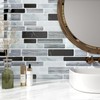 LaCheery White Grey Black Marble Peel and Stick Backsplash for