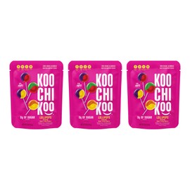 Koochikoo Sugar Free Lollipops Pouch, Assorted Fruit Flavors, No Sugar Added, Gluten Free, Certified Vegan (24 Count (Pack of 3))