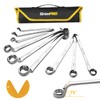 GRENPRO Wrench Set, Offset Wrench Set Metric and Standard, 10PC