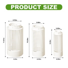 GTUDOR Inground Worm Composter with Lid, 3Pcs Outdoor Farm Underground Compost Bin for Garden