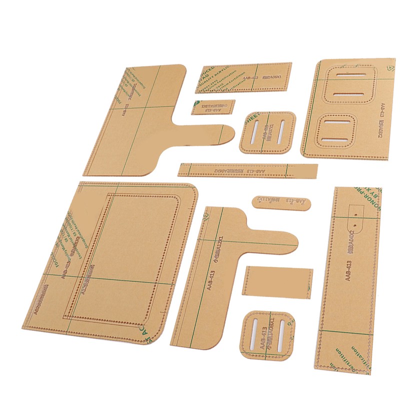 12Pcs Shoulder Bag Acrylic Template Leather Pattern DIY HandMade Drawing